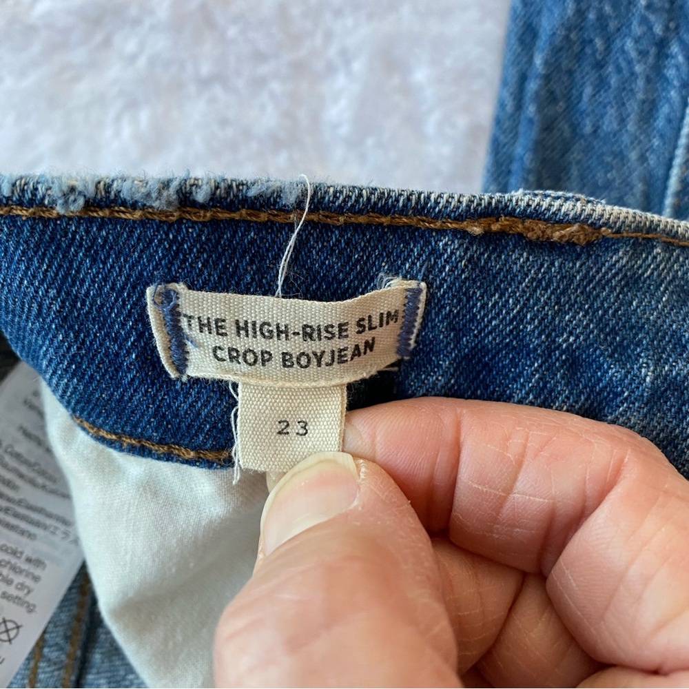 Madewell The High Rise Slim Crop Boy Jean Size 23 - Picture 6 of 8